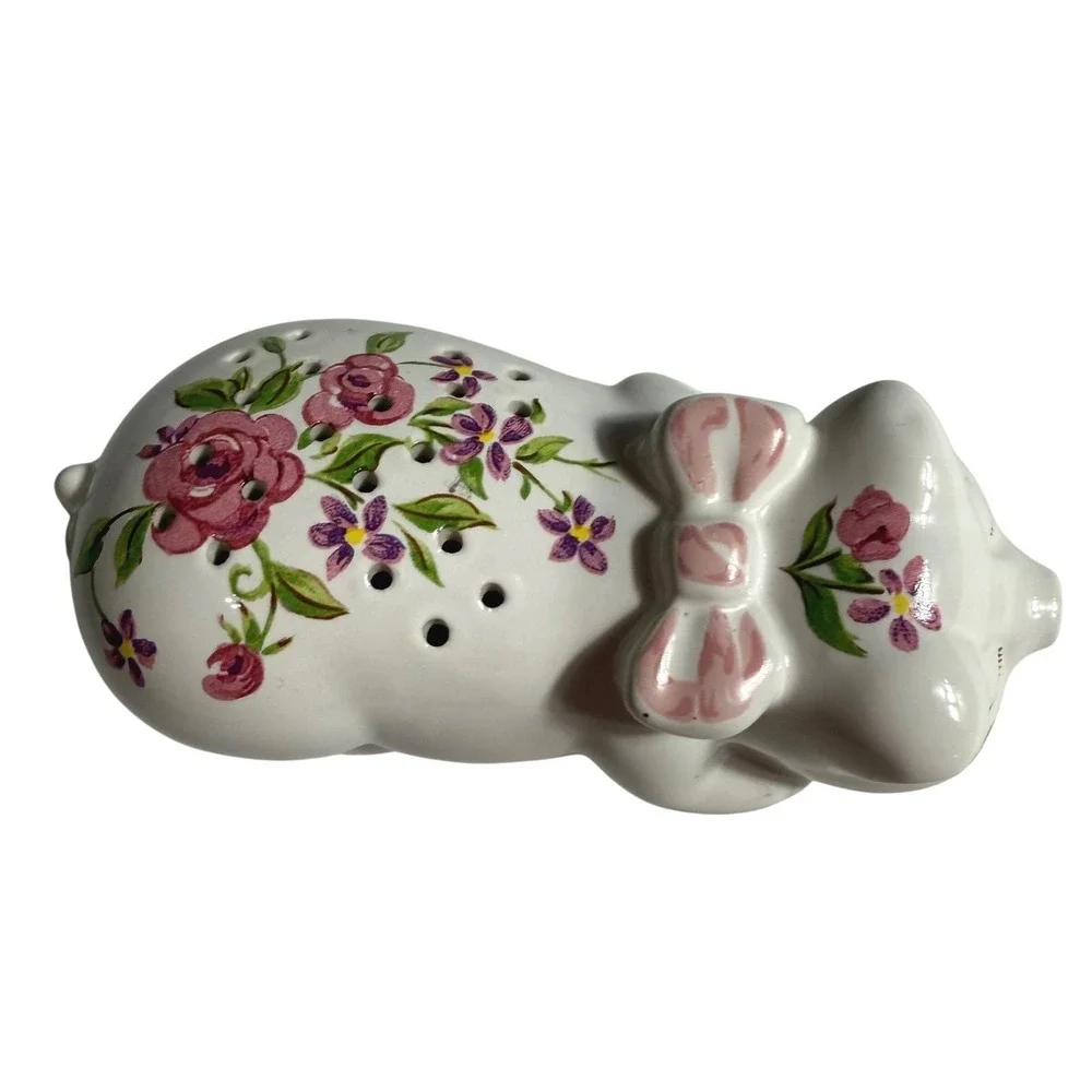Vintage Avon Pig Salt or Pepper Shaker Hand-Decorated Ceramic‎ 1978 Brazil